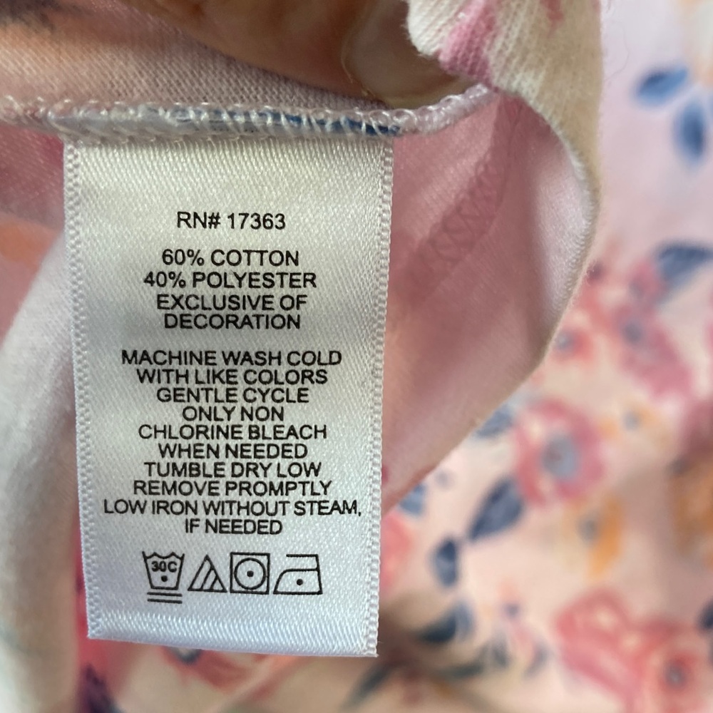 Celestial Dreams floral print nightgown pajama with crochet like detail size S - Picture 16 of 17